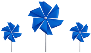 Pinwheels graphic for Child Abuse Prevention Month